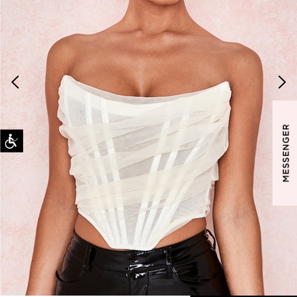 House of CB Melinda Ivory Boned Corset